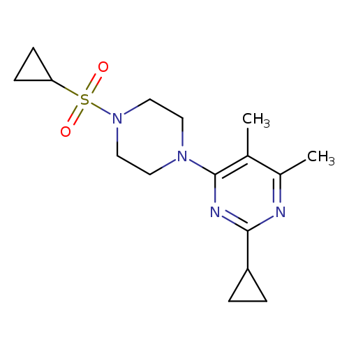 4-[4-(cyclopropanesulfonyl)piperazin-1-yl]-2-cyclopropyl-5,6-dimethylpyrimidine
