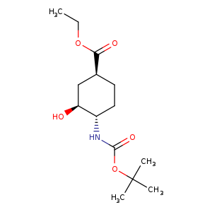 Cyclohexanecarboxylic acid, 4-[[(1,1-dimethylethoxy)carbonyl]amino]-3-hydroxy-, ethyl ester, (1S,3S,4S)-