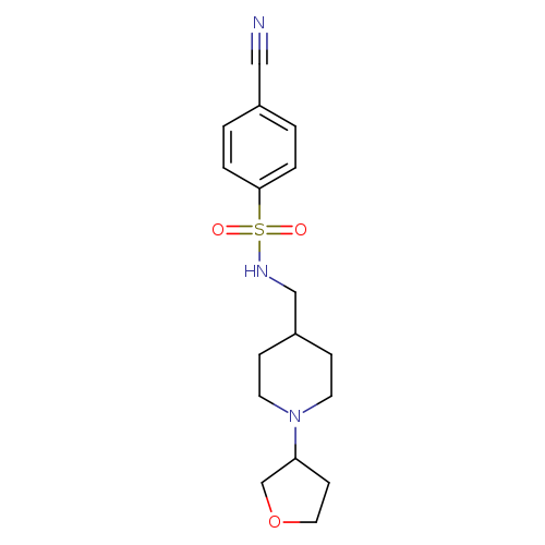 4-cyano-N-{[1-(oxolan-3-yl)piperidin-4-yl]methyl}benzene-1-sulfonamide