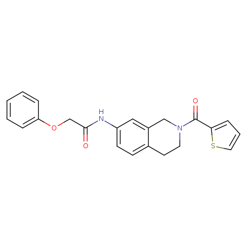 2-phenoxy-N-[2-(thiophene-2-carbonyl)-1,2,3,4-tetrahydroisoquinolin-7-yl]acetamide