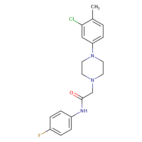 2-[4-(3-chloro-4-methylphenyl)piperazin-1-yl]-N-(4-fluorophenyl)acetamide