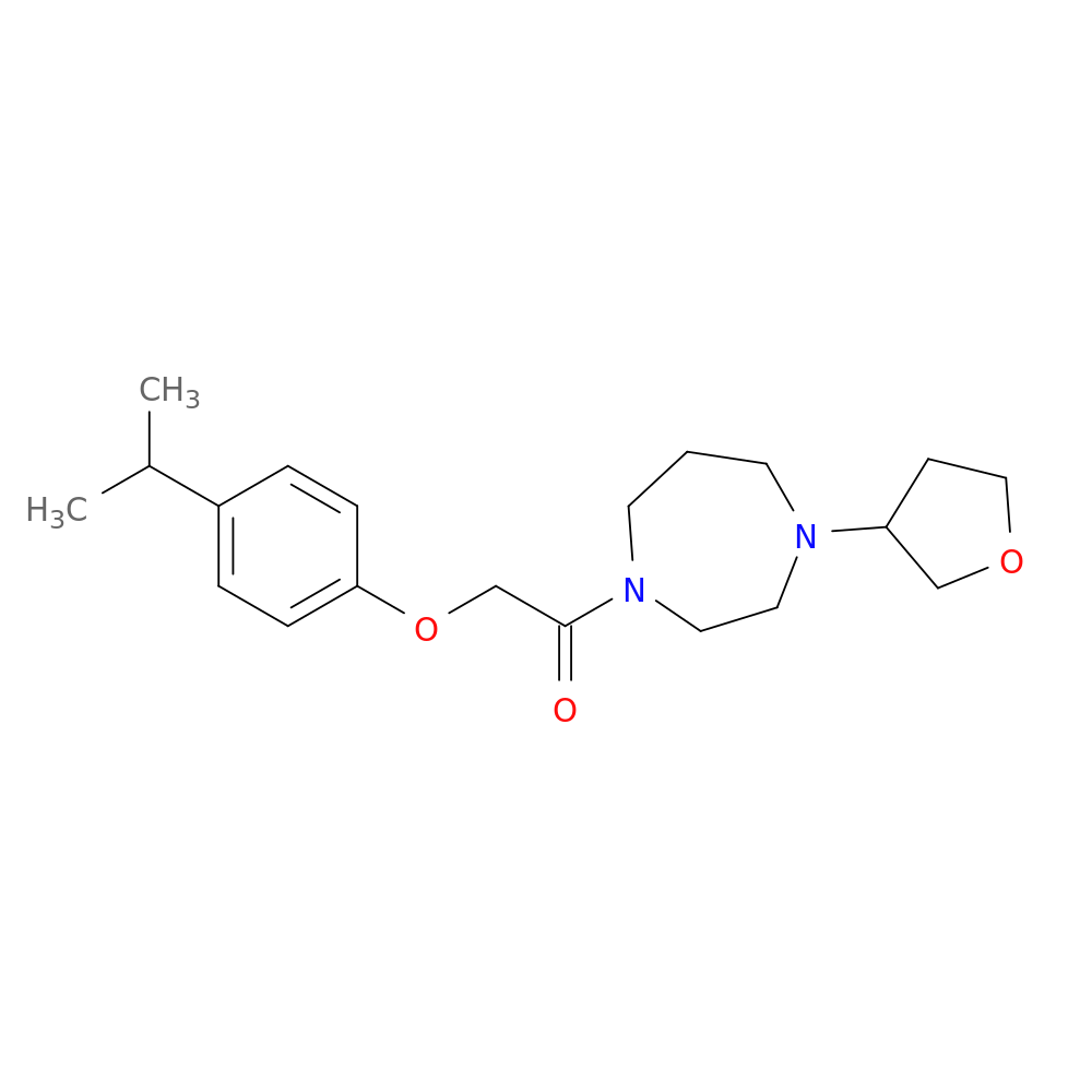 1-[4-(oxolan-3-yl)-1,4-diazepan-1-yl]-2-[4-(propan-2-yl)phenoxy]ethan-1-one
