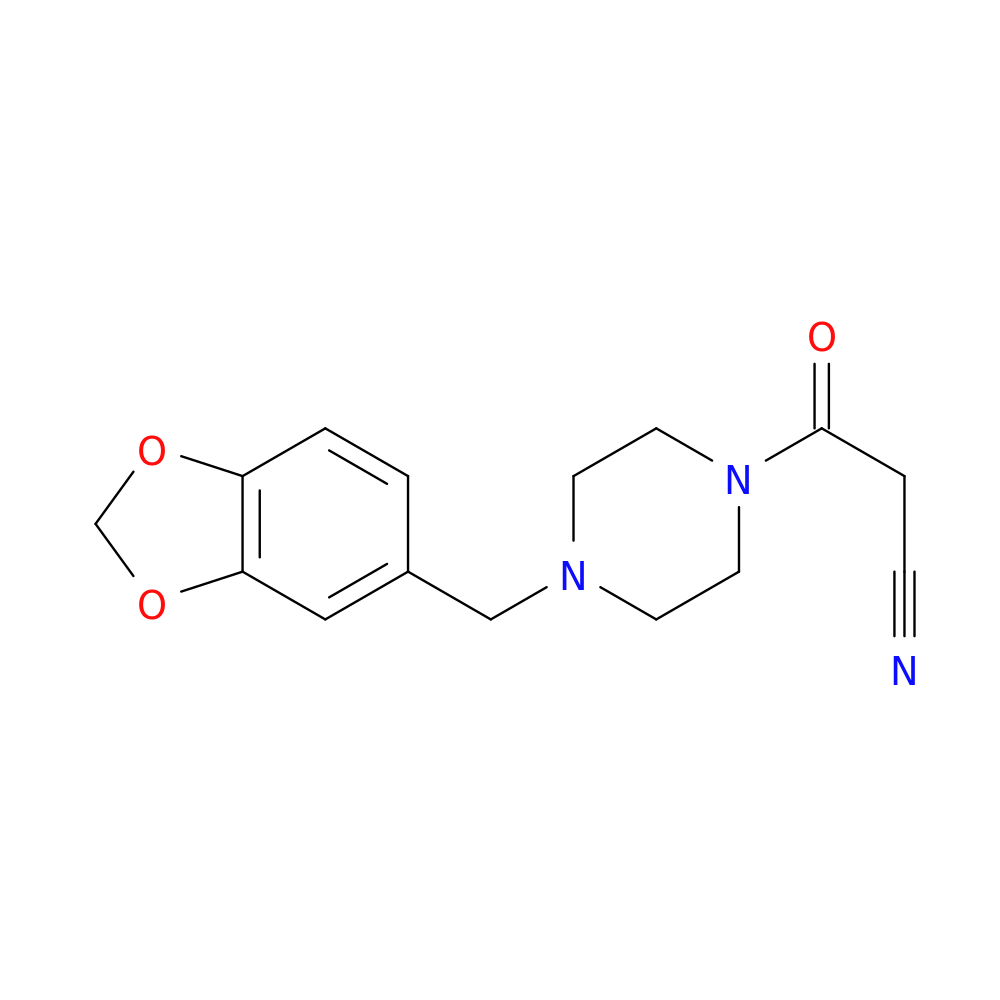 3-[4-(1,3-Benzodioxol-5-ylmethyl)piperazin-1-yl]-3-oxopropanenitrile