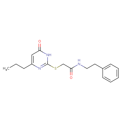 2-[(6-oxo-4-propyl-1,6-dihydropyrimidin-2-yl)sulfanyl]-N-(2-phenylethyl)acetamide