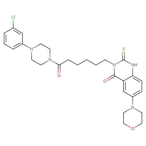 3-{6-[4-(3-chlorophenyl)piperazin-1-yl]-6-oxohexyl}-6-(morpholin-4-yl)-2-sulfanylidene-1,2,3,4-tetrahydroquinazolin-4-one