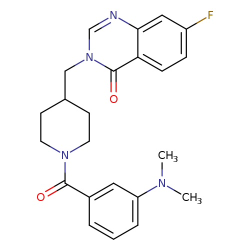 3-({1-[3-(dimethylamino)benzoyl]piperidin-4-yl}methyl)-7-fluoro-3,4-dihydroquinazolin-4-one