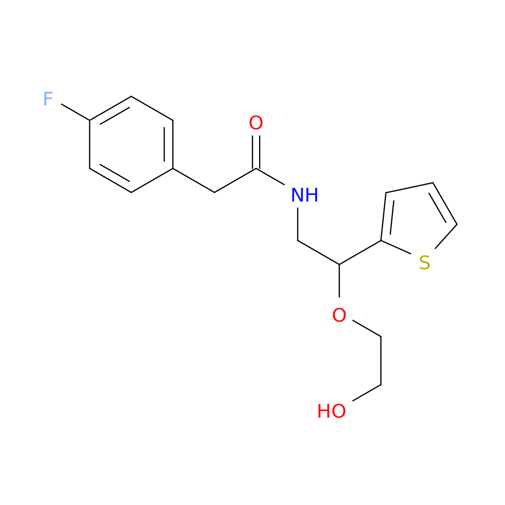 2-(4-fluorophenyl)-N-[2-(2-hydroxyethoxy)-2-(thiophen-2-yl)ethyl]acetamide