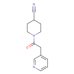 1-[2-(pyridin-3-yl)acetyl]piperidine-4-carbonitrile