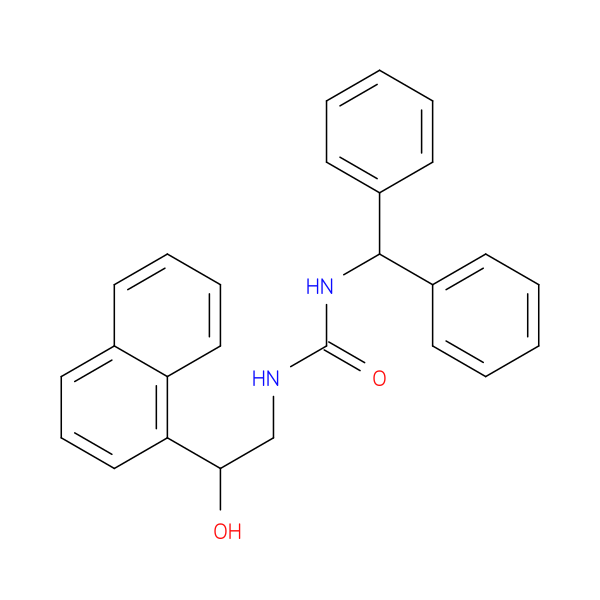 1-(diphenylmethyl)-3-[2-hydroxy-2-(naphthalen-1-yl)ethyl]urea