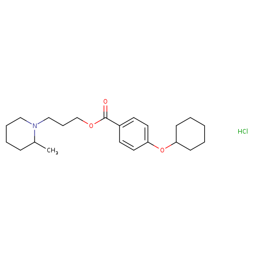 3-(2-METHYLPIPERIDIN-1-YL)PROPYL 4-CYCLOHEXYLOXYBENZOATE,HYDROCHLORIDE