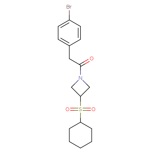 2-(4-bromophenyl)-1-[3-(cyclohexanesulfonyl)azetidin-1-yl]ethan-1-one
