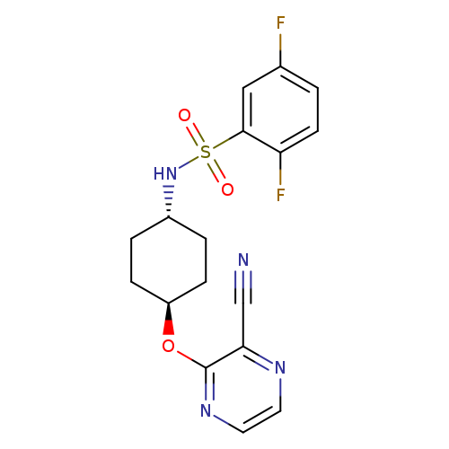 2,5-difluoro-N-[(1r,4r)-4-[(3-cyanopyrazin-2-yl)oxy]cyclohexyl]benzene-1-sulfonamide