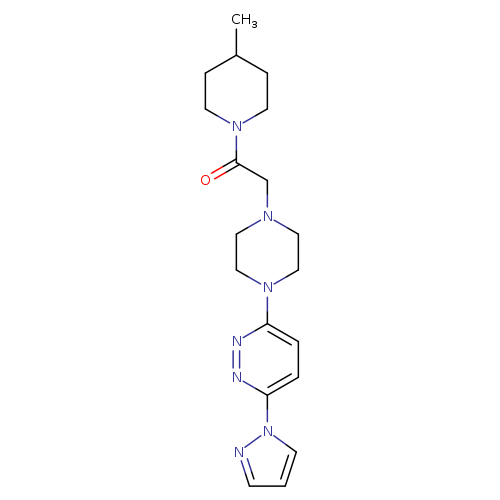 1-(4-methylpiperidin-1-yl)-2-{4-[6-(1H-pyrazol-1-yl)pyridazin-3-yl]piperazin-1-yl}ethan-1-one