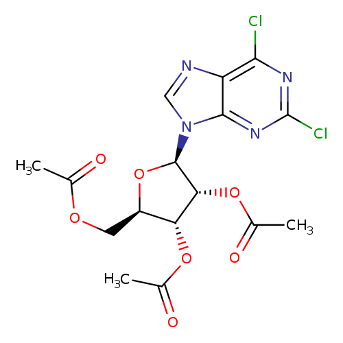(2R,3R,4R,5R)-2-(Acetoxymethyl)-5-(2,6-dichloro-9H-purin-9-yl)tetrahydrofuran-3,4-diyl diacetate