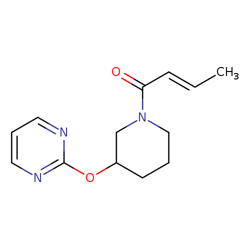 (2E)-1-[3-(pyrimidin-2-yloxy)piperidin-1-yl]but-2-en-1-one