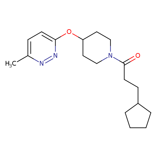 3-cyclopentyl-1-{4-[(6-methylpyridazin-3-yl)oxy]piperidin-1-yl}propan-1-one