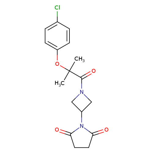 1-{1-[2-(4-chlorophenoxy)-2-methylpropanoyl]azetidin-3-yl}pyrrolidine-2,5-dione
