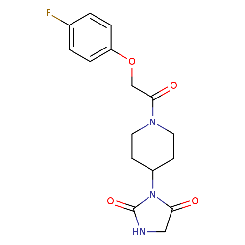 3-{1-[2-(4-fluorophenoxy)acetyl]piperidin-4-yl}imidazolidine-2,4-dione