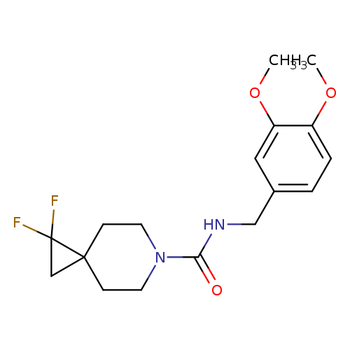N-[(3,4-dimethoxyphenyl)methyl]-1,1-difluoro-6-azaspiro[2.5]octane-6-carboxamide