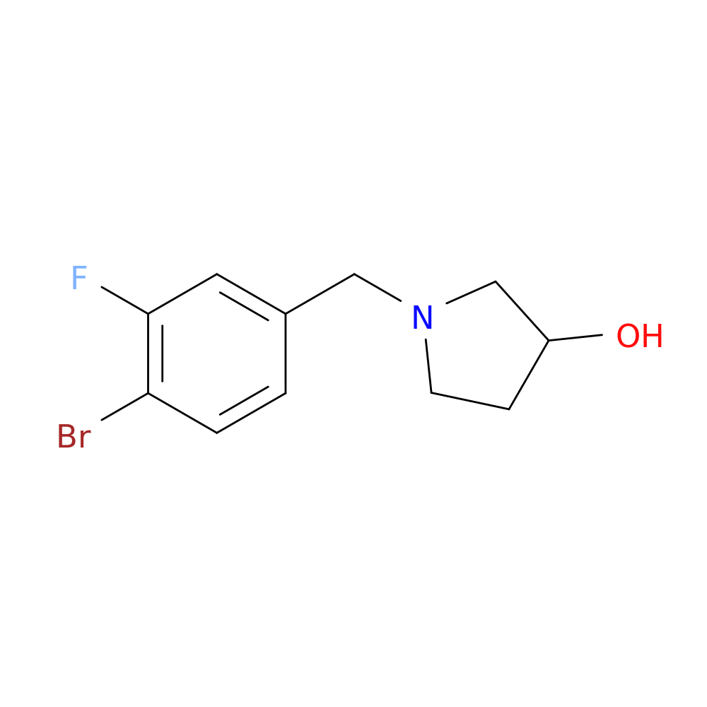 1-[(4-Bromo-3-fluorophenyl)methyl]pyrrolidin-3-ol