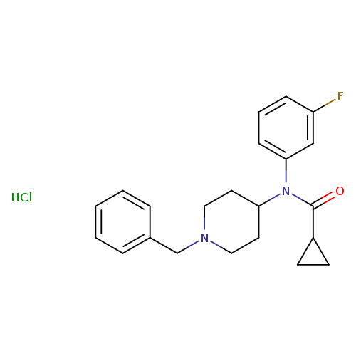 N-(1-benzylpiperidin-4-yl)-N-(3-fluorophenyl)cyclopropanecarboxamide,monohydrochloride