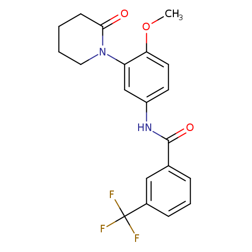 N-[4-methoxy-3-(2-oxopiperidin-1-yl)phenyl]-3-(trifluoromethyl)benzamide