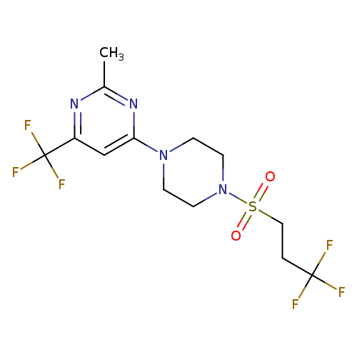 2-methyl-4-(trifluoromethyl)-6-[4-(3,3,3-trifluoropropanesulfonyl)piperazin-1-yl]pyrimidine