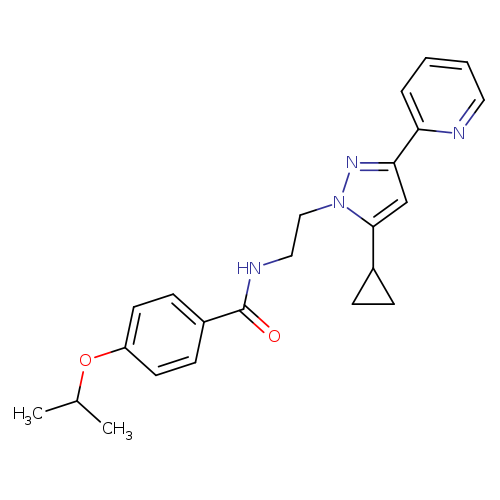 N-{2-[5-cyclopropyl-3-(pyridin-2-yl)-1H-pyrazol-1-yl]ethyl}-4-(propan-2-yloxy)benzamide