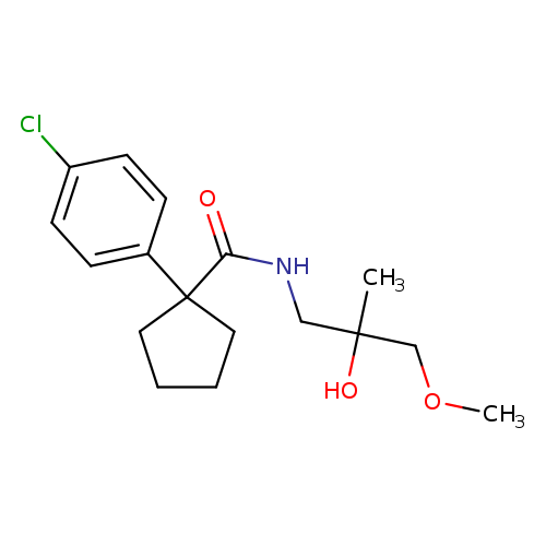 1-(4-chlorophenyl)-N-(2-hydroxy-3-methoxy-2-methylpropyl)cyclopentane-1-carboxamide