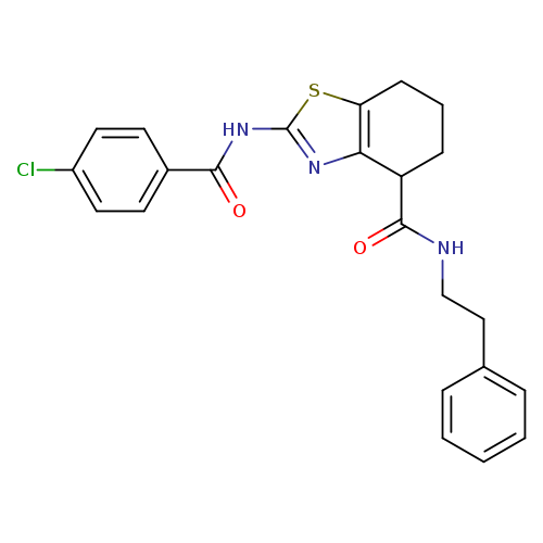 2-(4-chlorobenzamido)-N-(2-phenylethyl)-4,5,6,7-tetrahydro-1,3-benzothiazole-4-carboxamide