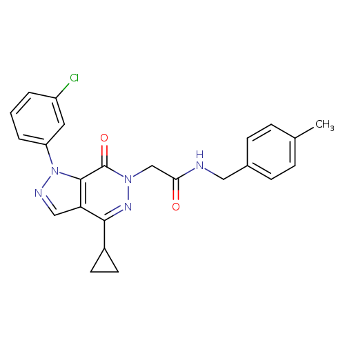 2-[1-(3-chlorophenyl)-4-cyclopropyl-7-oxo-1H,6H,7H-pyrazolo[3,4-d]pyridazin-6-yl]-N-[(4-methylphenyl)methyl]acetamide