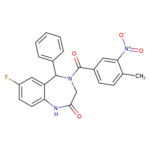 7-fluoro-4-(4-methyl-3-nitrobenzoyl)-5-phenyl-2,3,4,5-tetrahydro-1H-1,4-benzodiazepin-2-one