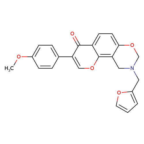 9-[(furan-2-yl)methyl]-3-(4-methoxyphenyl)-4H,8H,9H,10H-chromeno[8,7-e][1,3]oxazin-4-one