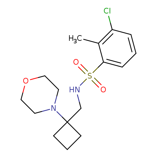 3-chloro-2-methyl-N-{[1-(morpholin-4-yl)cyclobutyl]methyl}benzene-1-sulfonamide