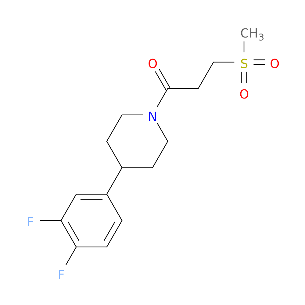 1-[4-(3,4-difluorophenyl)piperidin-1-yl]-3-methanesulfonylpropan-1-one
