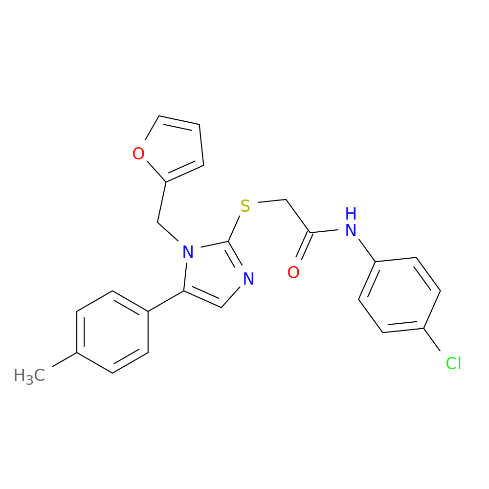 N-(4-chlorophenyl)-2-({1-[(furan-2-yl)methyl]-5-(4-methylphenyl)-1H-imidazol-2-yl}sulfanyl)acetamide