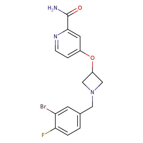 4-({1-[(3-bromo-4-fluorophenyl)methyl]azetidin-3-yl}oxy)pyridine-2-carboxamide