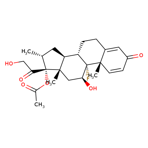 Pregna-1,4-diene-3,20-dione,21-(acetyloxy)-9-fluoro-11,17-dihydroxy-16-methyl-, (11b,16a)-