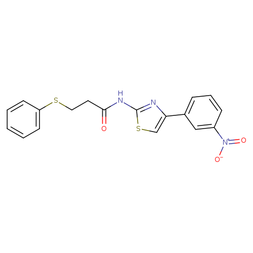 N-[4-(3-nitrophenyl)-1,3-thiazol-2-yl]-3-(phenylsulfanyl)propanamide