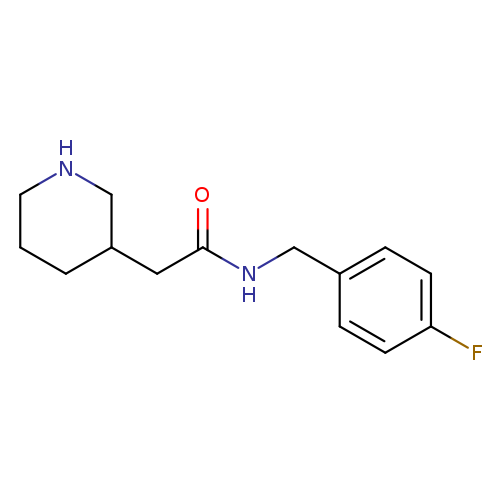 N-[(4-fluorophenyl)methyl]-2-(piperidin-3-yl)acetamide