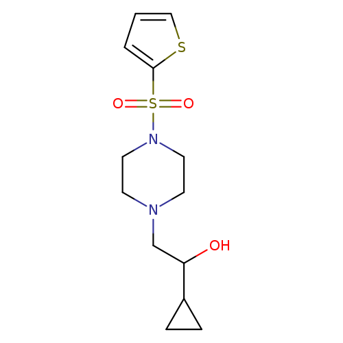 1-cyclopropyl-2-[4-(thiophene-2-sulfonyl)piperazin-1-yl]ethan-1-ol