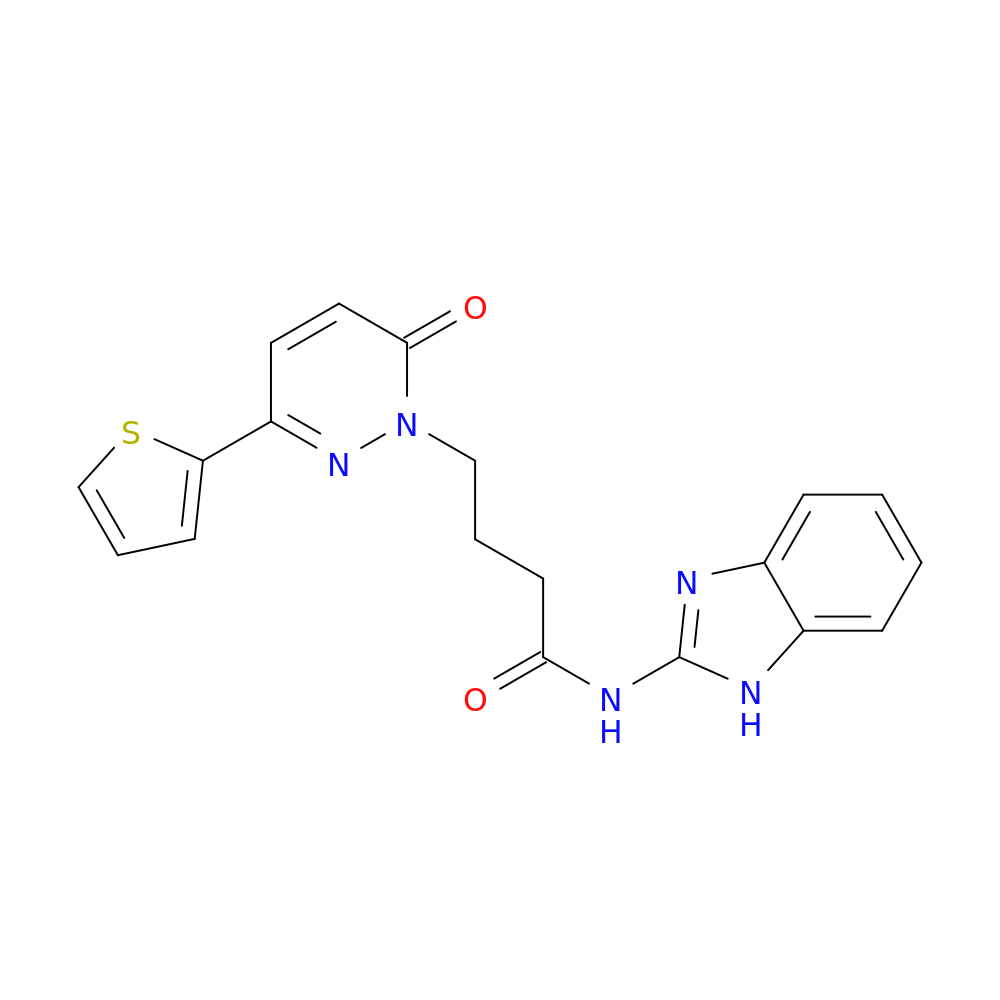 N-(1H-1,3-benzodiazol-2-yl)-4-[6-oxo-3-(thiophen-2-yl)-1,6-dihydropyridazin-1-yl]butanamide