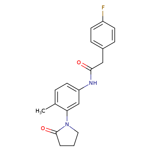 2-(4-fluorophenyl)-N-[4-methyl-3-(2-oxopyrrolidin-1-yl)phenyl]acetamide