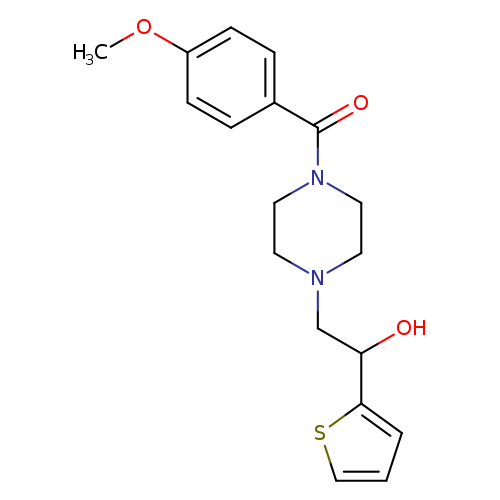 2-[4-(4-methoxybenzoyl)piperazin-1-yl]-1-(thiophen-2-yl)ethan-1-ol