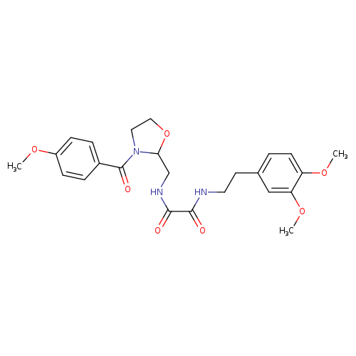 N'-[2-(3,4-dimethoxyphenyl)ethyl]-N-{[3-(4-methoxybenzoyl)-1,3-oxazolidin-2-yl]methyl}ethanediamide
