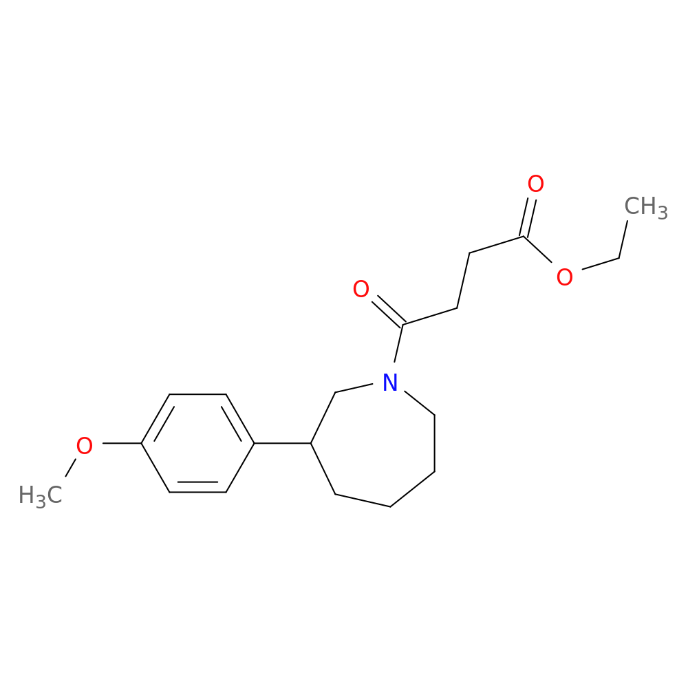 ethyl 4-[3-(4-methoxyphenyl)azepan-1-yl]-4-oxobutanoate