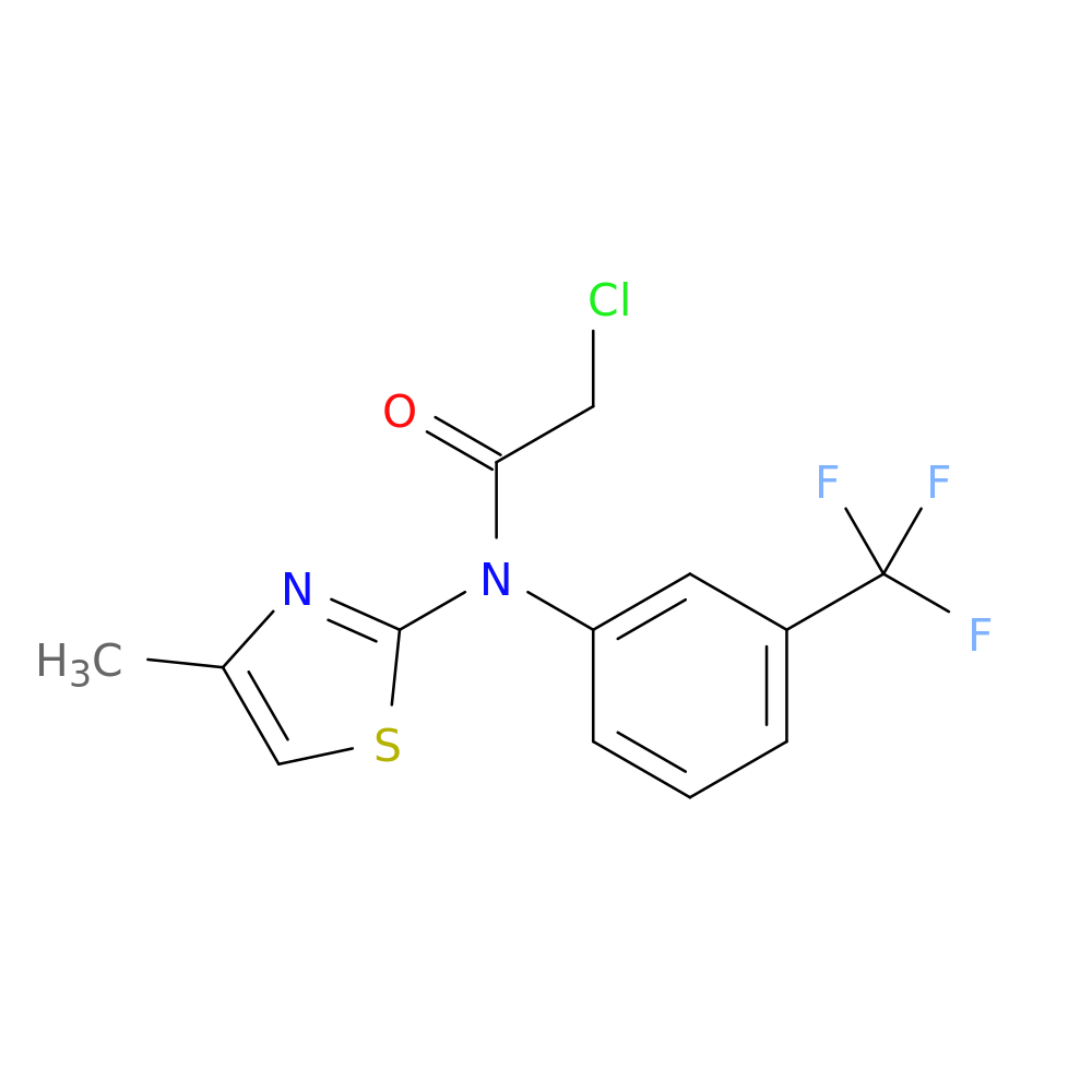 2-chloro-N-(4-methyl-1,3-thiazol-2-yl)-N-[3-(trifluoromethyl)phenyl]acetamide