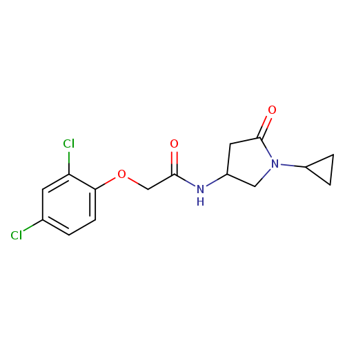N-(1-cyclopropyl-5-oxopyrrolidin-3-yl)-2-(2,4-dichlorophenoxy)acetamide
