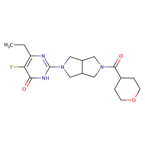 6-ethyl-5-fluoro-2-[5-(oxane-4-carbonyl)-octahydropyrrolo[3,4-c]pyrrol-2-yl]-3,4-dihydropyrimidin-4-one