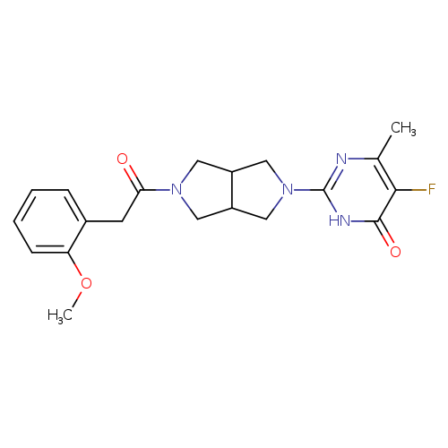 5-fluoro-2-{5-[2-(2-methoxyphenyl)acetyl]-octahydropyrrolo[3,4-c]pyrrol-2-yl}-6-methyl-3,4-dihydropyrimidin-4-one